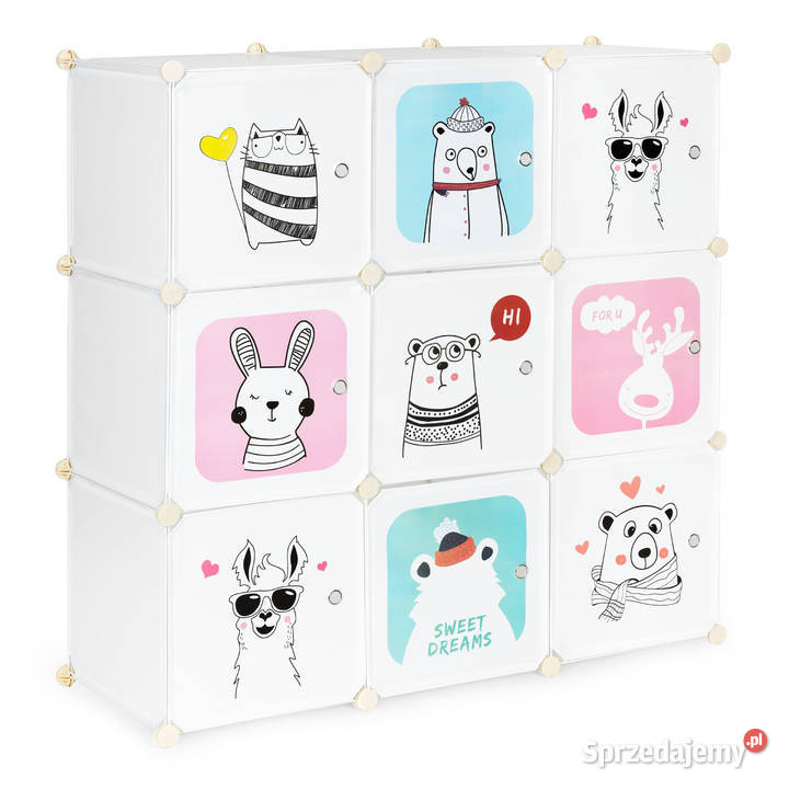 Szafka regał dzieci modułowa 9 półek dziecięca