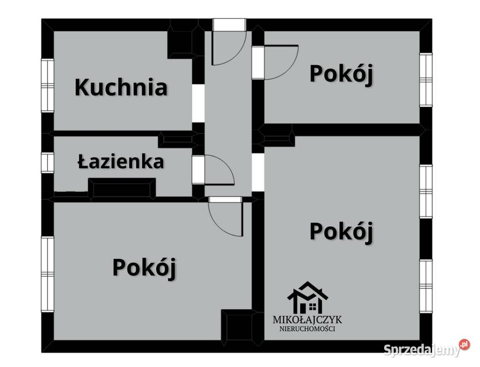 3 pokoje parter 56 m2 ogródek Rok budowy 1953 Sprzedaż