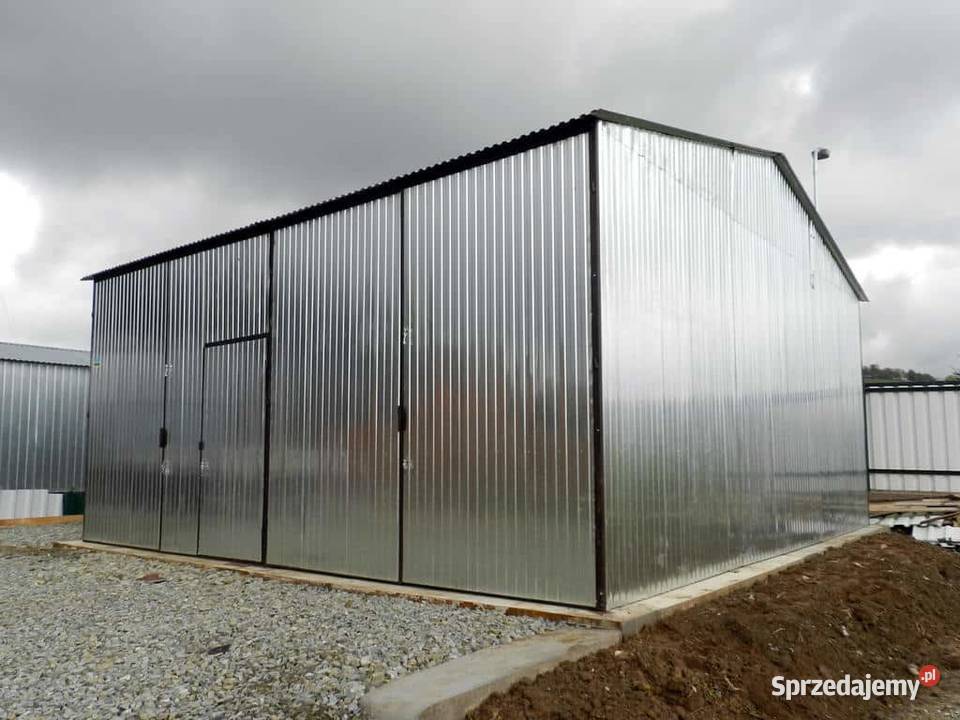 Blaszana montowana hala 78 m srebrna małopolskie Kraków