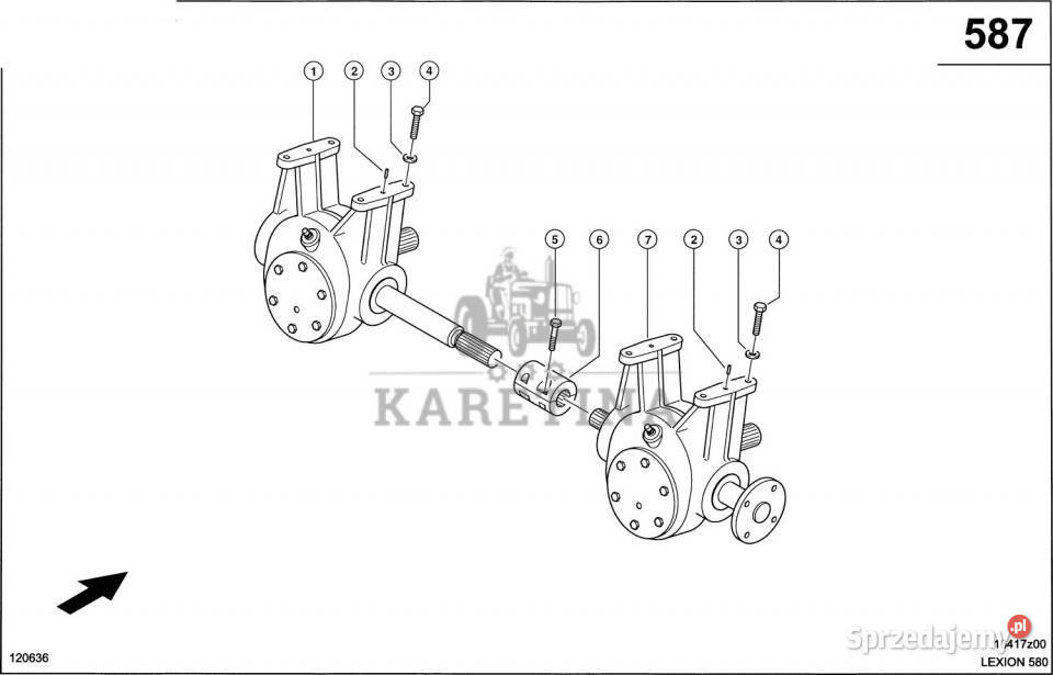 Claas Lexion 580 PRZEKŁADNIA KĄTOWA 0006947130 wielkopolskie