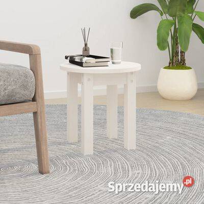 vidaXL Stolik kawowy biały 35x35 lite drewno Warszawa