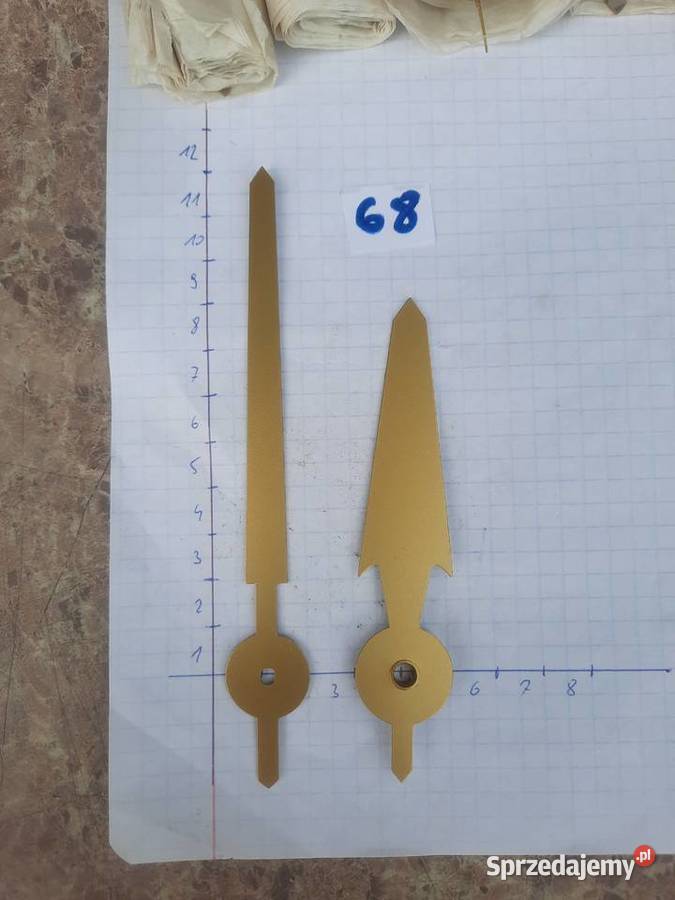 68 Wskazówki zegara komplet aluminium 28x35mm Zegary Tczew