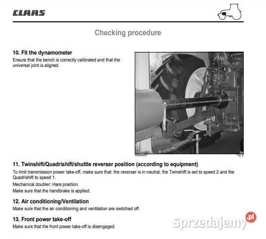 Instrukcja napraw CLAAS ARES 816 ARES 826 ARES Zduńska Wola