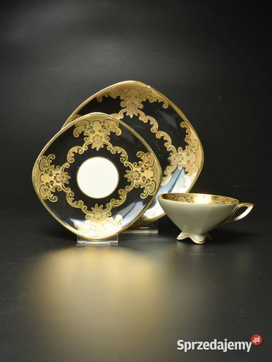 Czarne Trio w Stylu Art Deco Rudolf Wachter Legnica