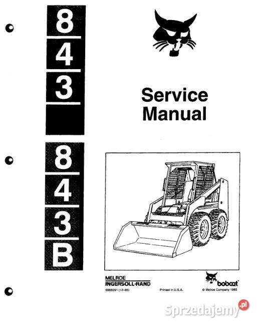 Bobcat 843 843B instrukcja naprawy motoryzacja, transport Kielce