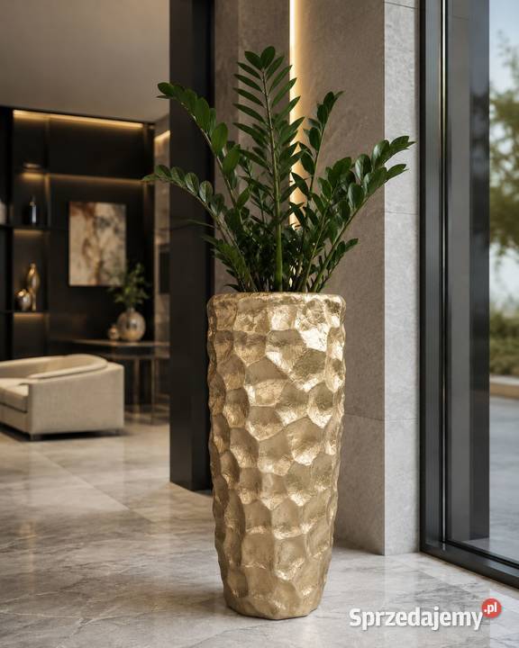 Złota donica perłowa muszelkowa Glamour Premium Golkowice sprzedam