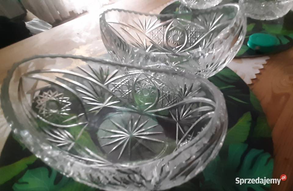 Misa kryształowa łódeczka PRL Sosnowiec