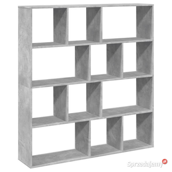 Regał szarość betonu 132x29x1415 materiał Regały Warszawa