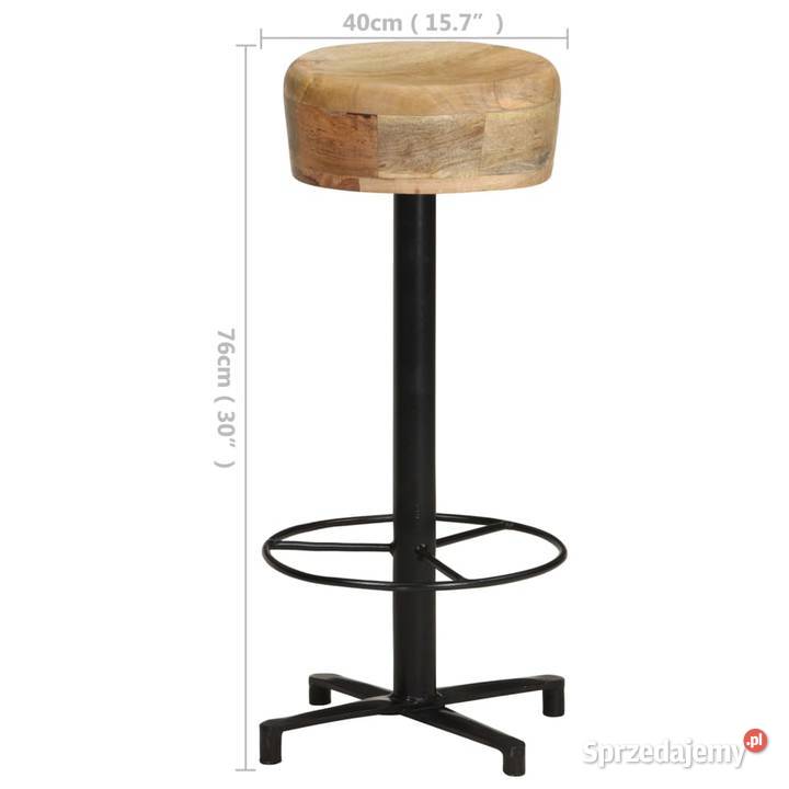 vidaXL Stołki barowe 2 76 lite drewno mango sprzedam