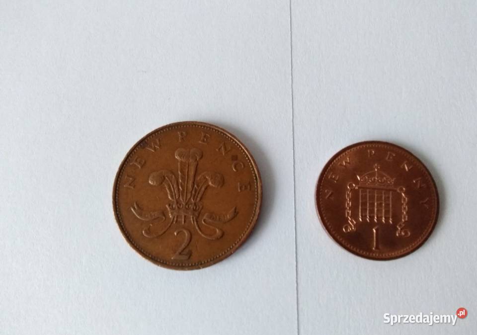 One Penny 1 1971r Pence 2 1971r Elizabeth II Kolekcje Radom