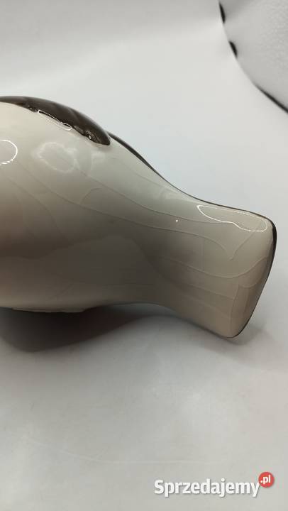 Figurka ceramiczna ptak rudzik pojemnik miseczka lubelskie Zamość