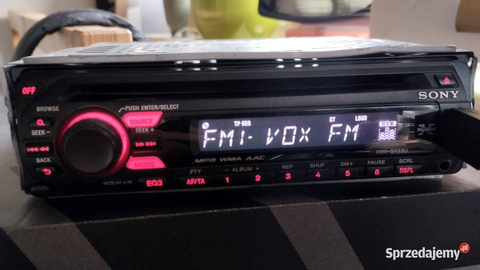 SONY CDX GT33U USB radio samochodowe