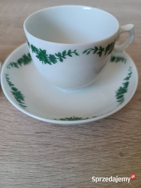 Porcelanowe sygnowane małe filiżanki małopolskie Gorlice