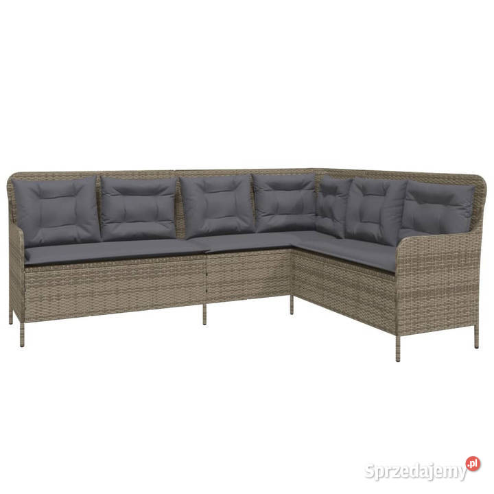 Narożna sofa ogrodowa z poduszkami szara Warszawa sprzedam