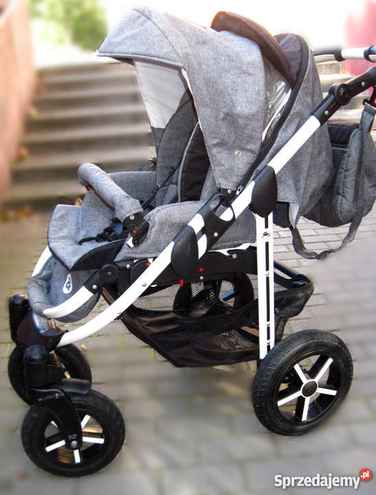 Wóżek 3w1 Emjot BlackWhite Aluminium Łódź sprzedam