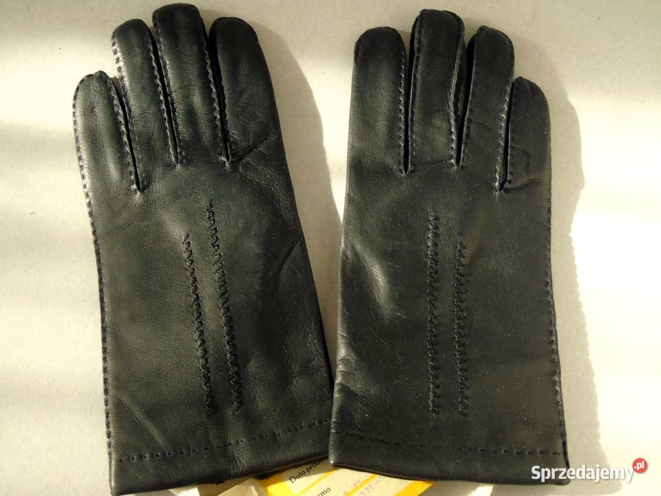 Rękawiczki skórzane męskie czarne Renifer Świnoujście sprzedam