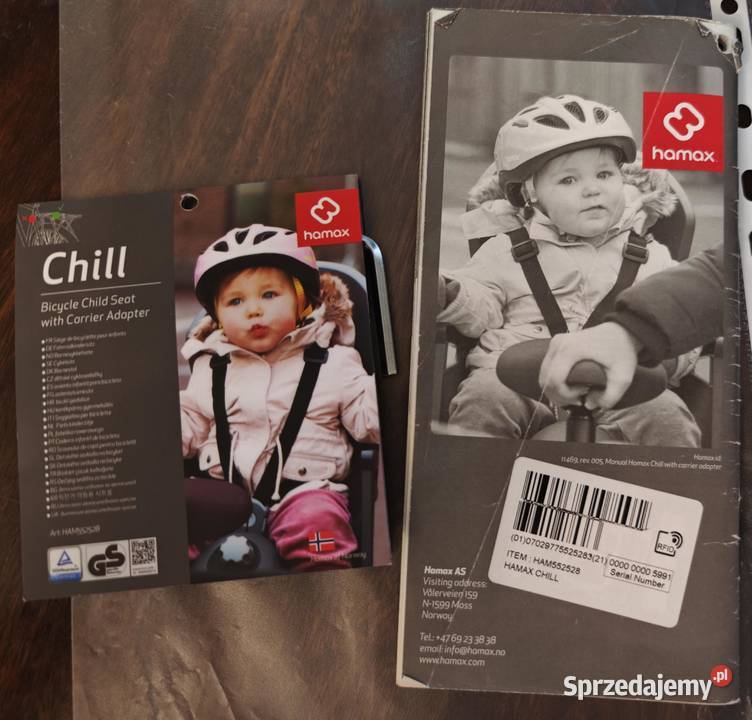 fotelik rowerowy Hamax Chill do 22 Dla Dziecka Warszawa