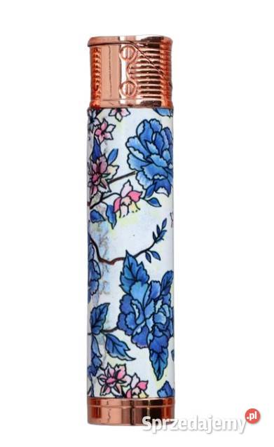 Zapalniczka Żarowa Biała baza niebieskie kwiaty Ostrowy nad Okszą sprzedam