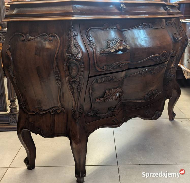 Wspaniała komoda neobarokowa orzech sklep