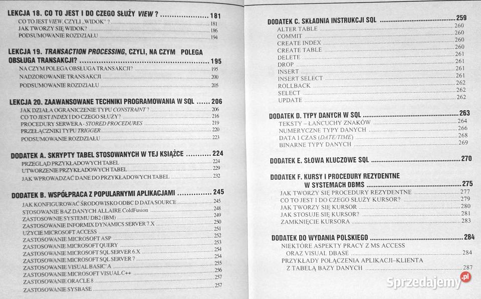 Poznaj SQL w 10 min Krótkie lekcje Ben Forta Chełm