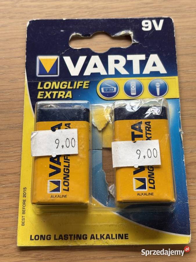 Bateria alkaliczna Varta 9V 6F22 1 do sprzętu śląskie Bytom sprzedam