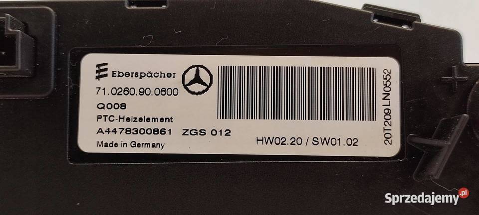 MERCEDES VITO W447 NAGRZEWNICA ELEKTRYCZNA osobowe sprzedam