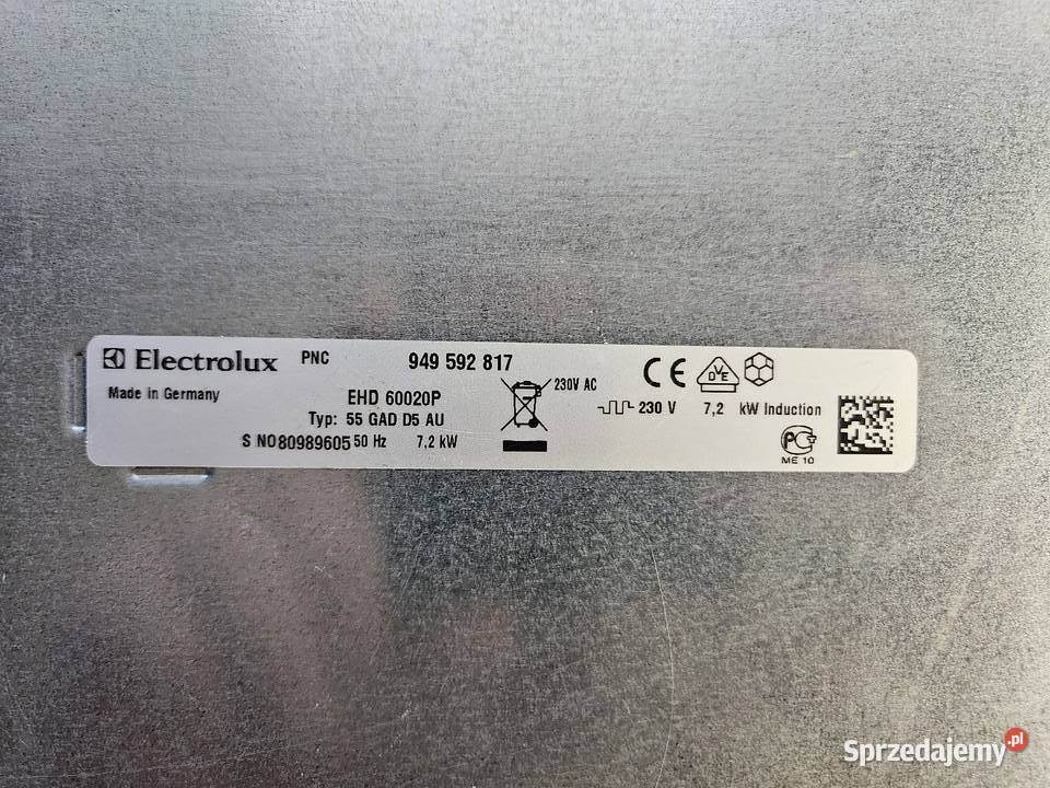 Płyta indukcyjna indukcja electrolux EHD 60020P Parczew