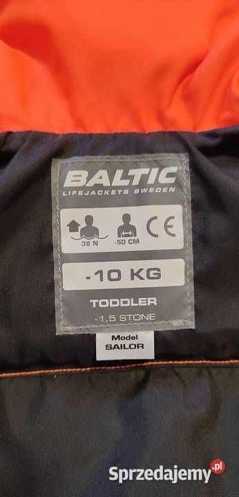 nowa kamizelka ratunkowa BALTIC Sailor Toddler Jasień