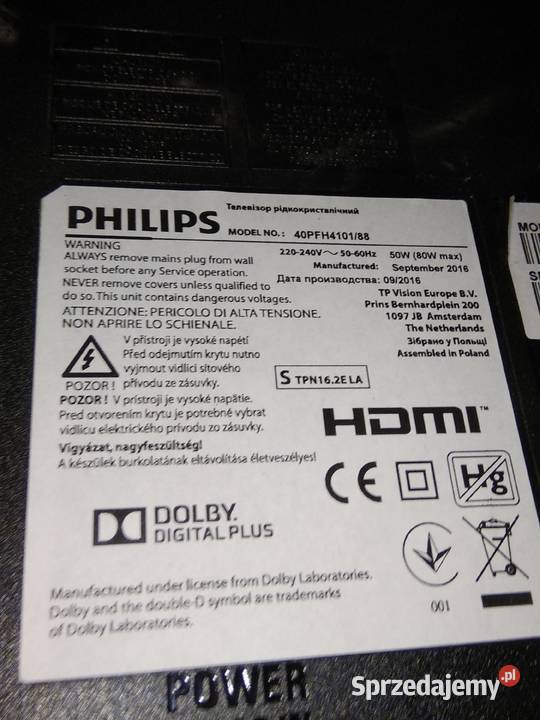 Telewizor Philips 40PFH4101 na części 32cale Bielany Wrocławskie