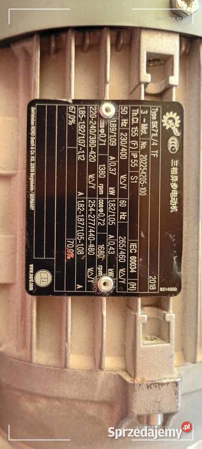 Sprzedam silnik razem z reduktorem Żyrardów sprzedam
