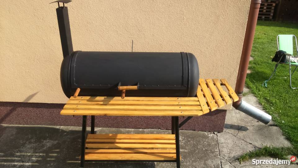 Grill ogrodowy duży blaty robocze masywny Grillowanie lubelskie sprzedam