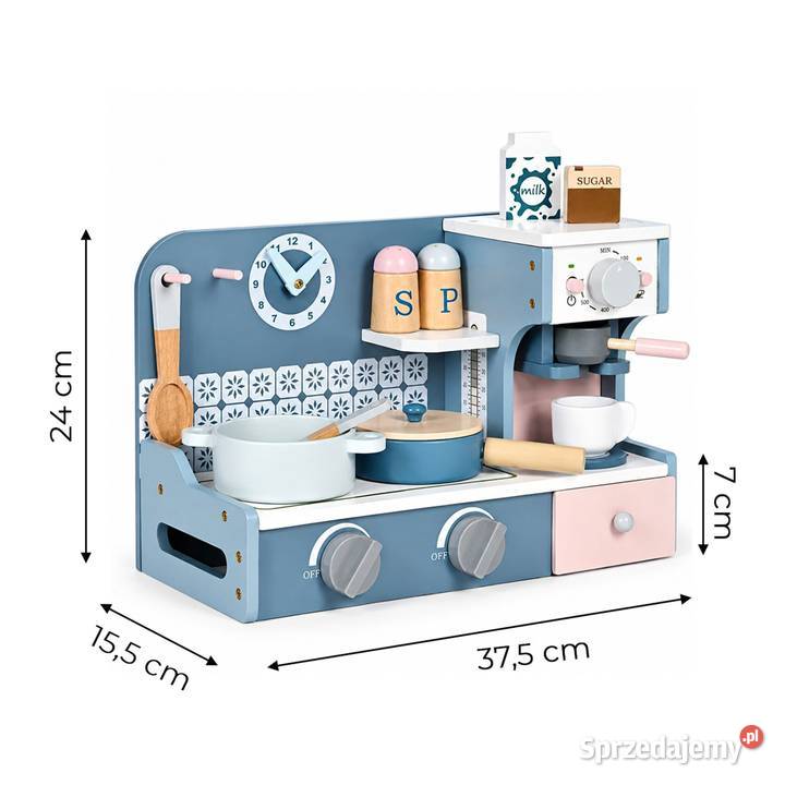 Drewniana mini kuchnia dzieci ECOTOYS z
