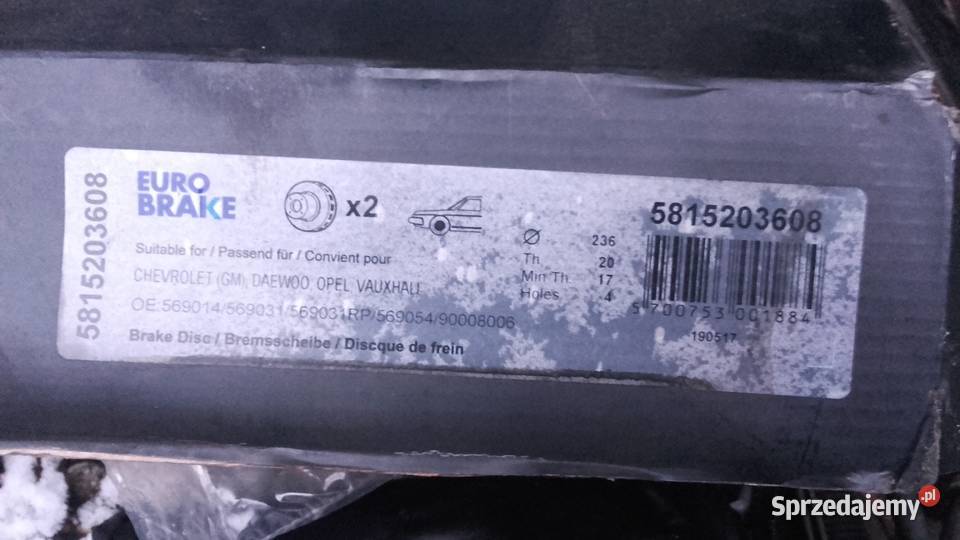 tarcze hamulcowe opel astra F 236x20 śląskie Jastrzębie-Zdrój