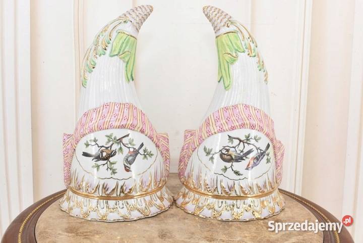 Dwie Porcelanowe Donice Wazony Konsole na Ścianę małopolskie Kraków