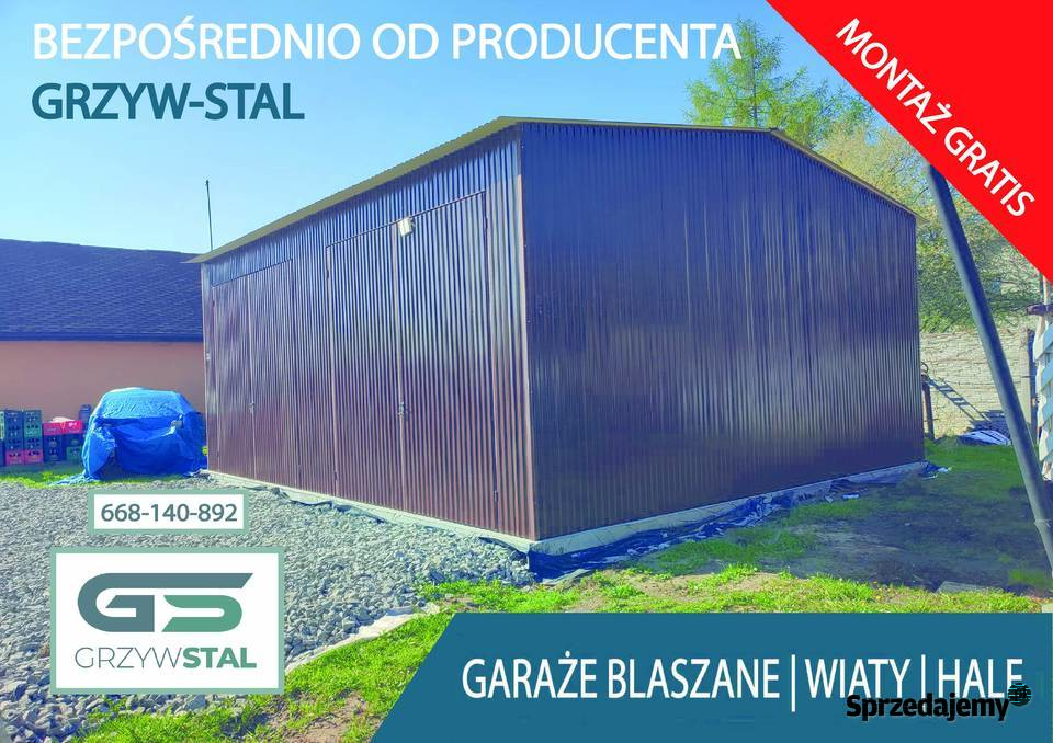 Garaż blaszany Magazyn Rolniczy Wiata Garaże Sprzedaż Nowa Sól sprzedam