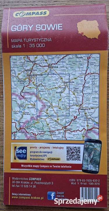 Góry Sowie 135 000 Compass mapa turystyczna miękka