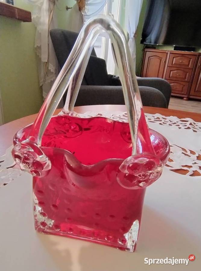 Czerwonorubinowe szkło artystyczne Żory sprzedam