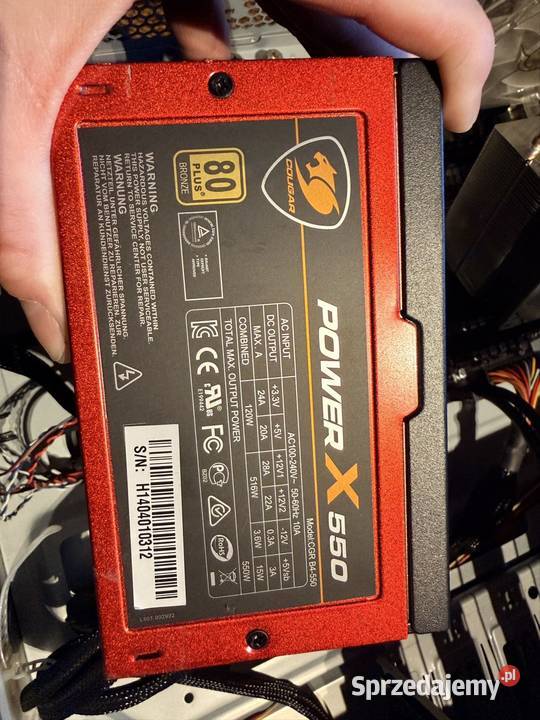 Zasilacz 550w 80 plus brozne Radom sprzedam