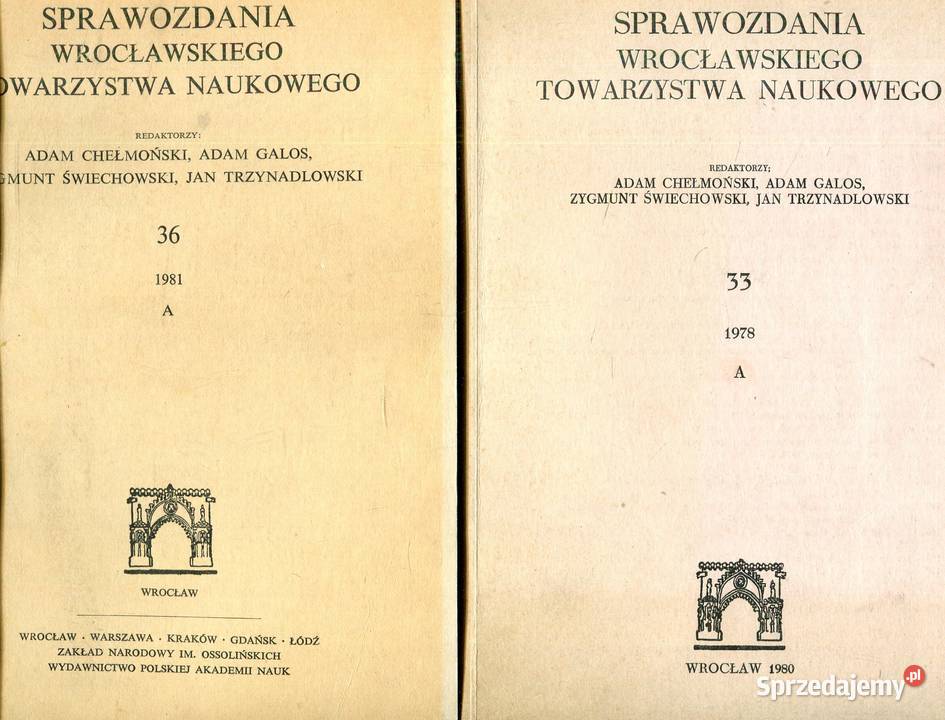 Sprawozdania Wrocławskiego Towarzystwa T33 36 37 Pozostałe
