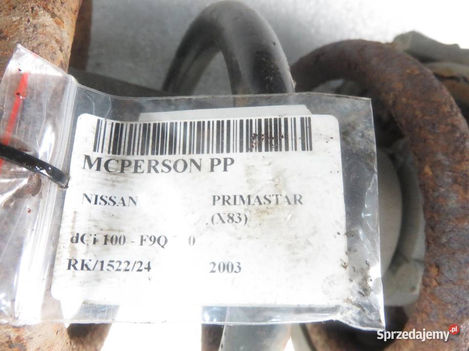 MCPERSON PRAWY PRZEDNI NISSAN PRIMASTAR 19 dCi