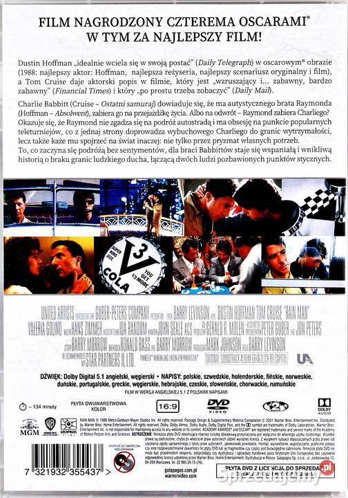 RAIN MAN DUSTIN HOFFMAN Filmy Kalisz sprzedam