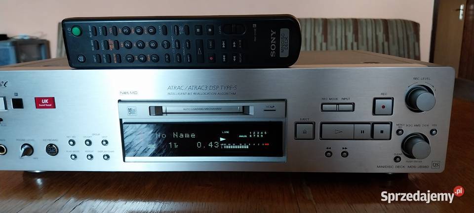 Srebrny czarny Minidisc SONY MDS JB 980 QS mini wielkopolskie Mikstat