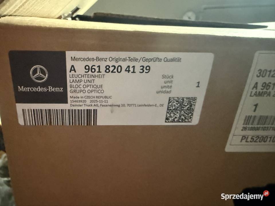 Lampa prawa przód led Mercedes Actros Mp4 Mp5 sprzedam