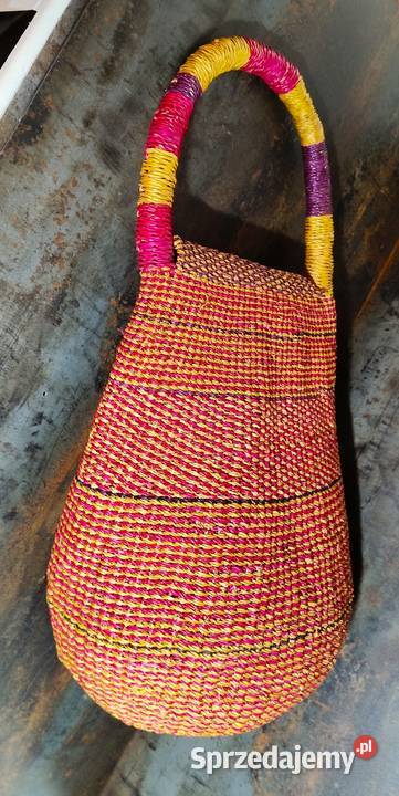 Kosz torba Bolga Ghana ręcznie tkana wielkopolskie Kalisz