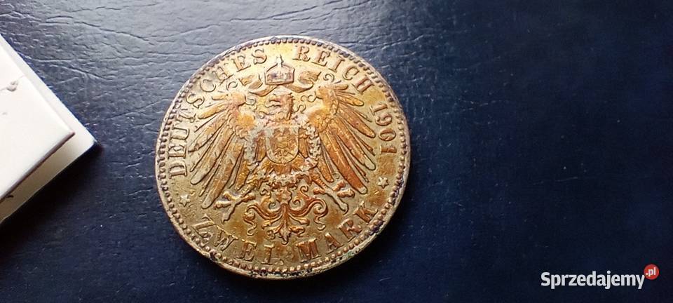 Stare monety 2 marki 1901 Niemcy srebro podkarpackie Lesko