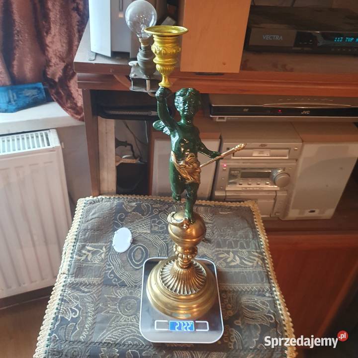 Podstawa do lampy naftowej świecznik z brązu dolnośląskie Wrocław sprzedam