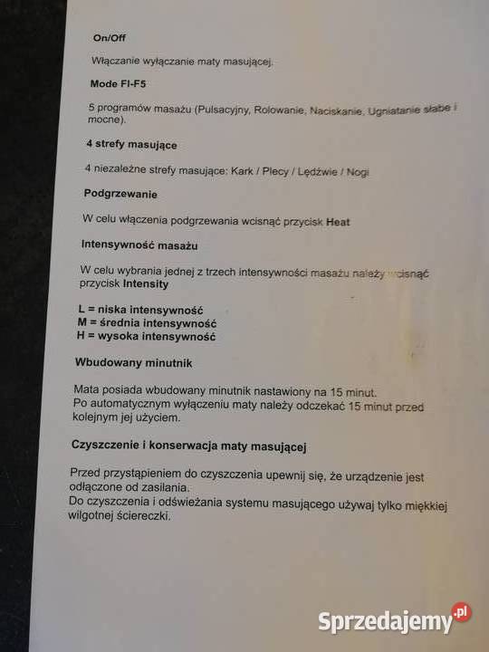 NOWA MATA MASUJĄCO PODGRZEWAJĄCA ELITE COMFORT Sprzęt i urządzenia do masażu Rąbień AB