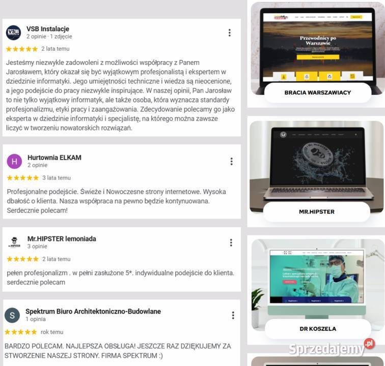 Nowoczesne Strony Internetowe Strona WordPress z zachodniopomorskie Koszalin