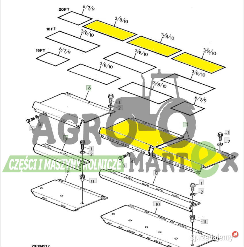 Z63768 Z47480 Z55350 ARKUSZ BLACHA JD Pozostałe Rolnictwo