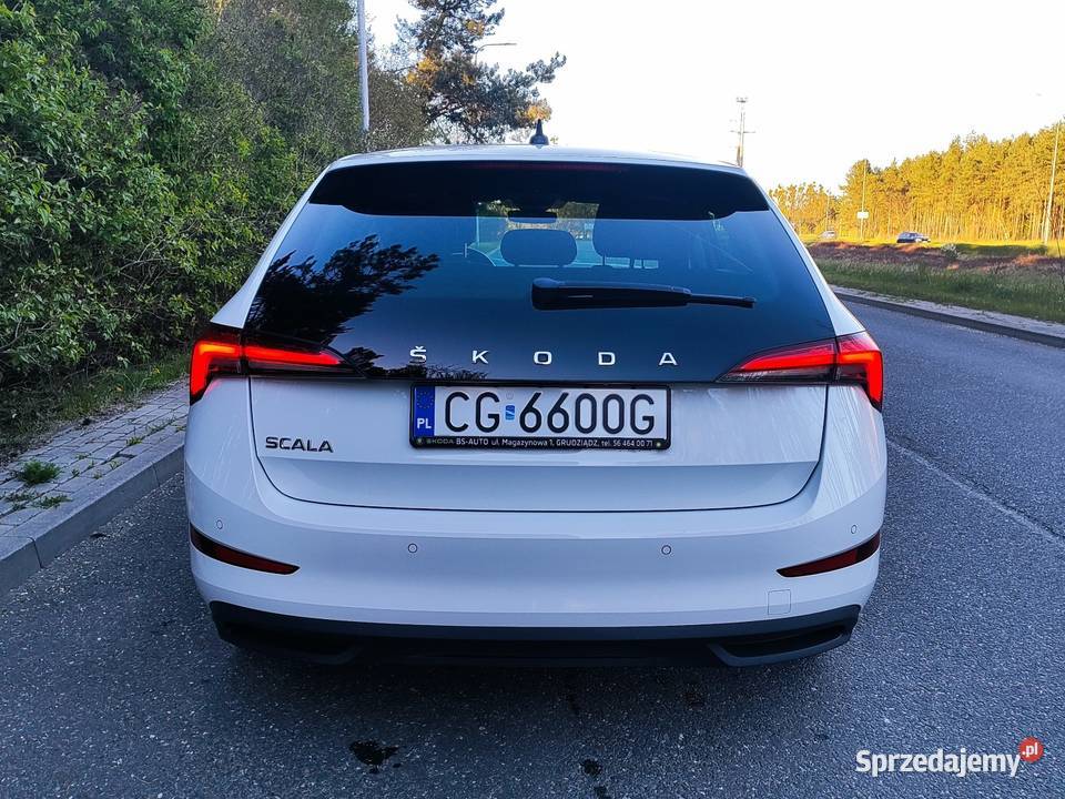 Skoda Scala TSi 115 MY salon bezwypadkowa serwis kujawsko-pomorskie Grudziądz